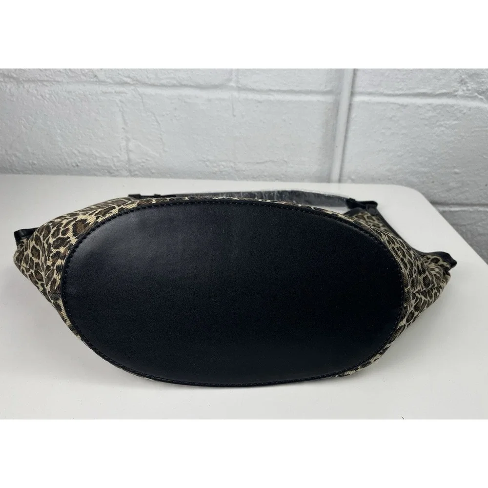Leopard Print Hobo Bag Fabric Slouchy NWOT Casual Boho Maximalist Cheetah Animal